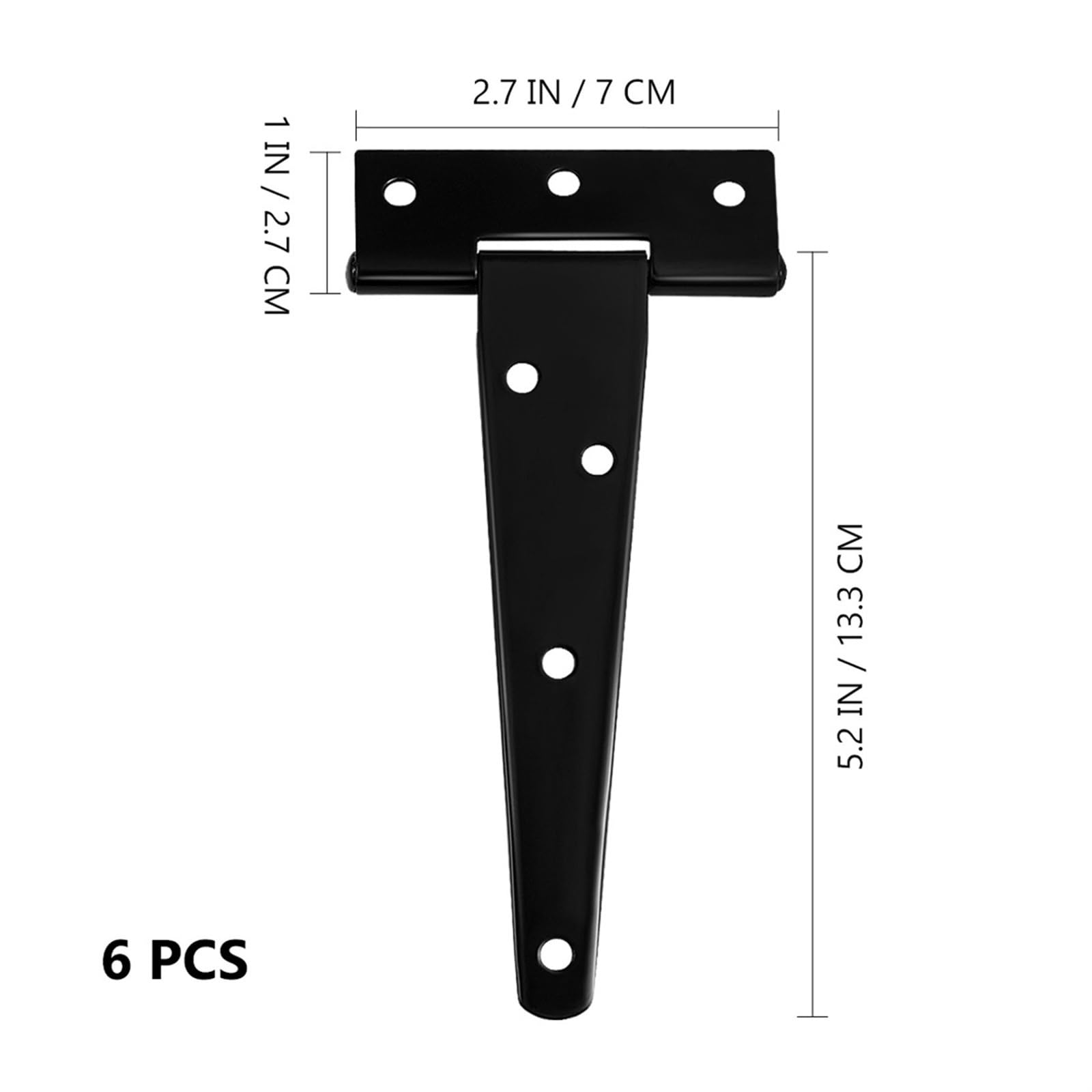 T-charnière Emballage De 6pcs 5 Pouces Fer Hub De Charnière De Lampe Porte
