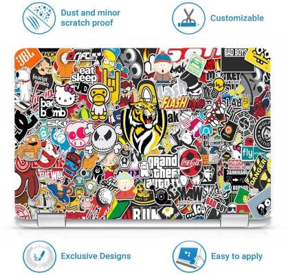 Image of Skin Poster - Full Panel Laptop Skins Upto 15.6 inch - No Residue, Bubble Free - Removable HD Quality Printed Vinyl /Sticker /Cover Compatible for Dell-Lenovo-Acer-HP - Stickers