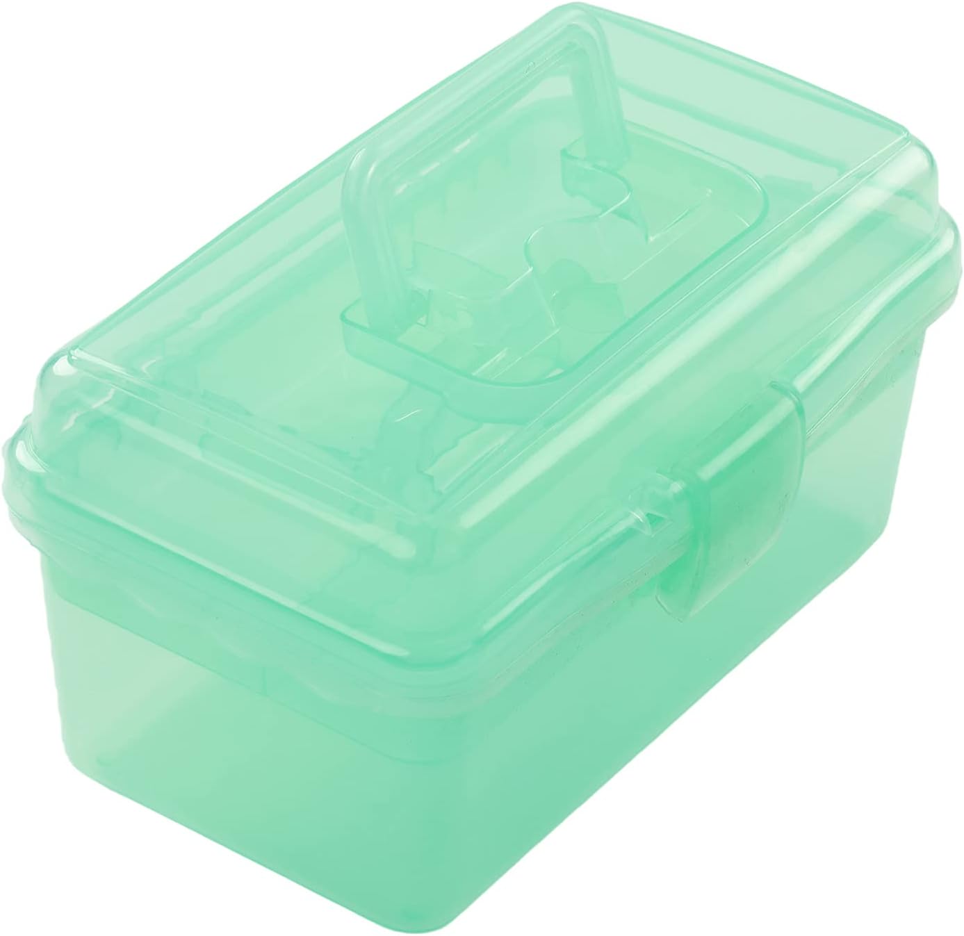 Utoolmart 10.2“ Tool Box, Plastic Storage Toolbox with Removable Tray