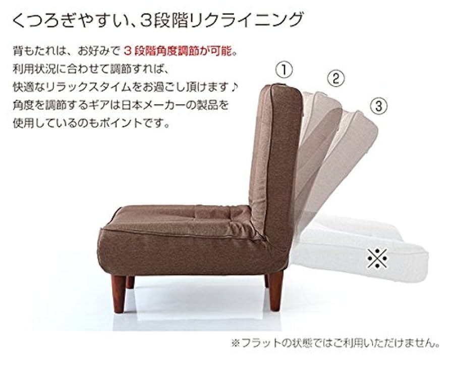Amazon｜頭までしっかり支える ハイバックソファ 1人掛け 布地