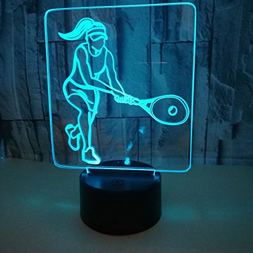 Lámpara de Mesa 3D Luz Nocturna LED USB Táctil miniatura 3