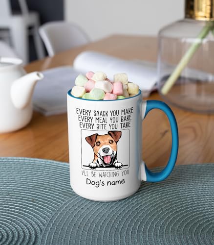 Taza de cerámica personalizada con diseño de perro Jack Russell miniatura 5