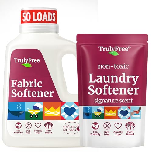 Truly Free Natural Fabric Softener for Sensitive Skin, Baby, Kids | Clean Easy Powder to Liquid...