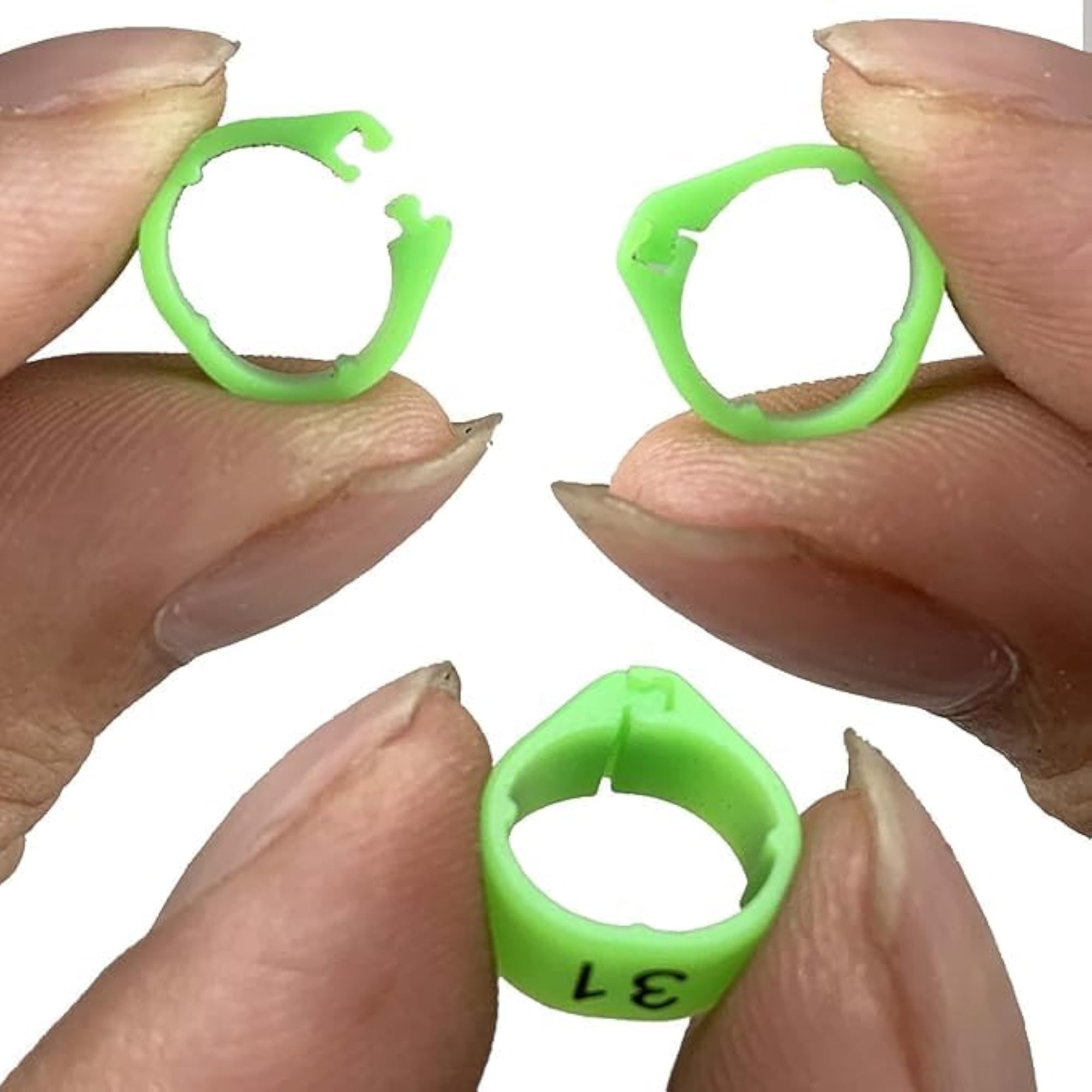 Pigeon Leg Plastic Clip Ring, Yellow Color