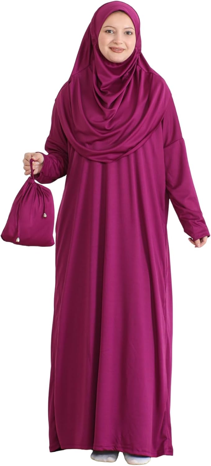 Prien Prayer Clothes for Girls with Rosary Bag Hijab, Islam Girls’s Clothes Set, Abaya Scarf, Muslim Attire, Khimar