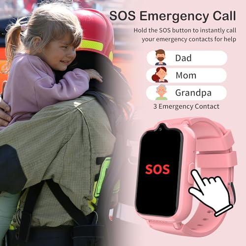 Image of 4G Kids Smart Watches Girls | GPS Watch for Kids with Video Call and Voice Chat Pedometer SOS Alarm Calculator Camera Waterproof HD Touch Screen Parental Controls, Digital Watch for Girls Age 5-12