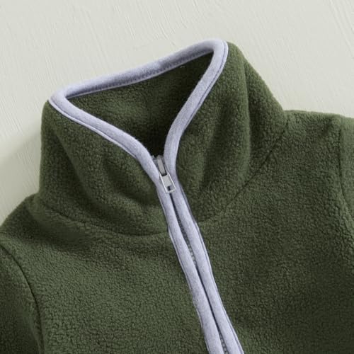 BemeyourBBs Newborn Baby Boy Girl Winter Clothes Warm Zipper Fleece Romper with Pockets Long Sleeve Jumpsuit One Piece Outfit4