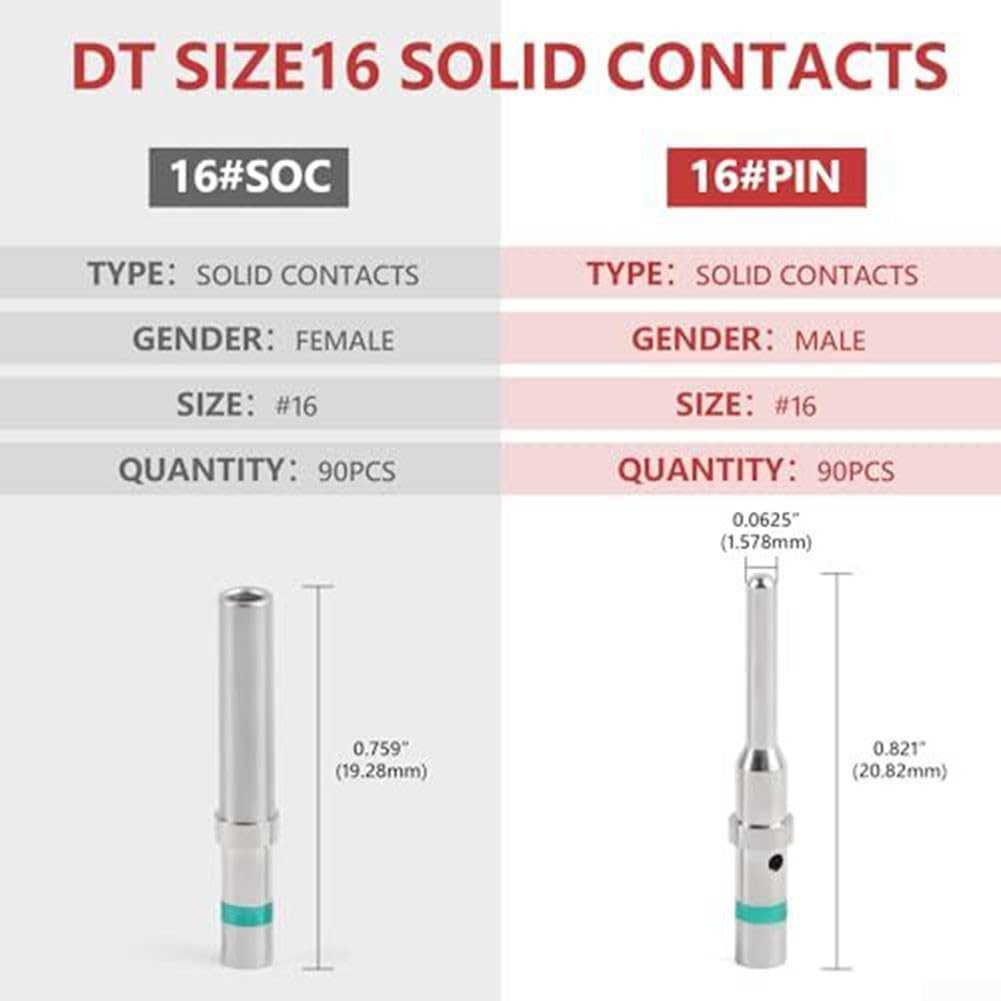 90 Pares Terminales para dt Estañados 14-20AWG Conector 90 Pares