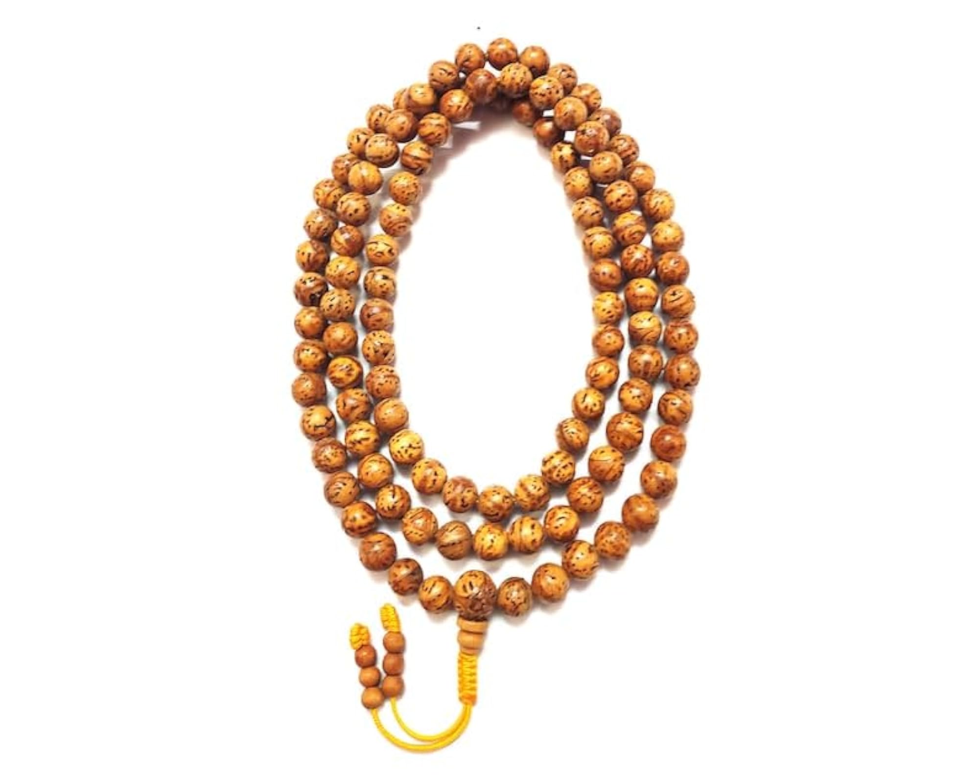 Natural Bodhi Seed 10MM Beaded Handmade Prayer Mala Necklace
