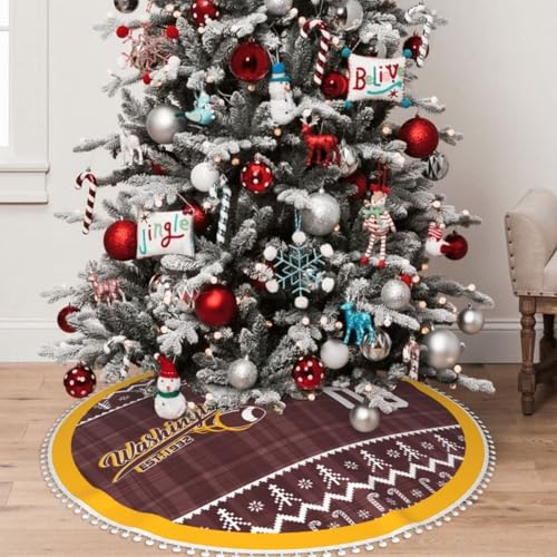 Washington-Custom-Christmas-Tree-Skirt-with-Pom-Pom-Trim-Christmas-Tree-Decor-for-Holiday-Party-Great-Gifts-for-Sports-Fans Washington Custom Christmas Tree Skirt with Pom Pom Trim Christmas Tree Decor for Holiday Party Great Gifts for Sports Fans