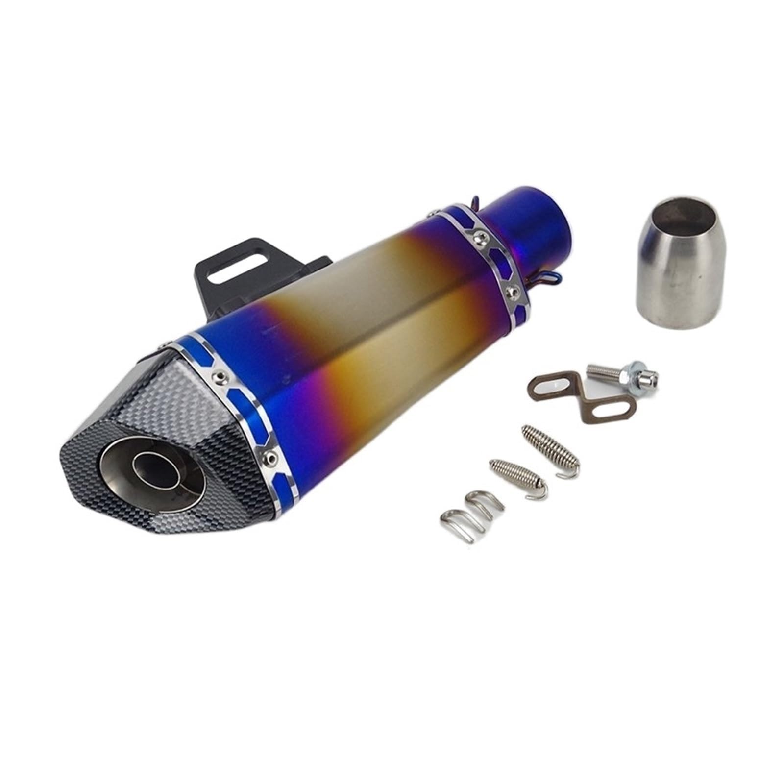 Silenciador moto Tubo de Para Escape Universal para Motocicleta, Entrada 51mm Compatible con Suzuki Para GSXR 750 Silenciador Matador dB
