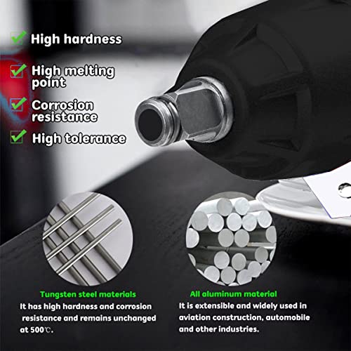 Yiyai Akku Schlagschrauber 420Nm Drehmoment, 3200 RPM, Bürstenloser Motor Akkuschrauber 21V Akku Bohrschrauber mit 2x6.0Ah Akku, 4 Stecknüsse, 5 Bohrer, 13 Schrauben – Bild 5