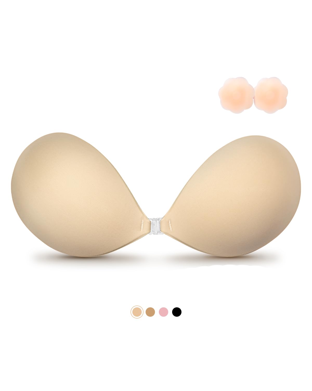VOCH GALA Sticky Push Up Bra for Women, Strapless Backless for Wedding/Parties/Events, Comfortable Adhesive