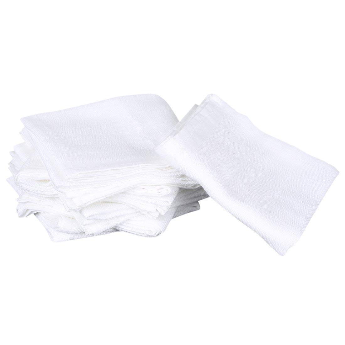 Reusable 100% Cotton Muslin Square Plain White Nappies/Napkin (Medium-60X60Cm) (Pack of 6)-image-30