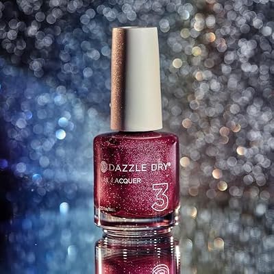 Dazzle Dry Nail Lacquer (Step 3) - Kaleidoscope - A full coverage metallic fuchsia. Full coverage metallic. (0.5 fl oz)