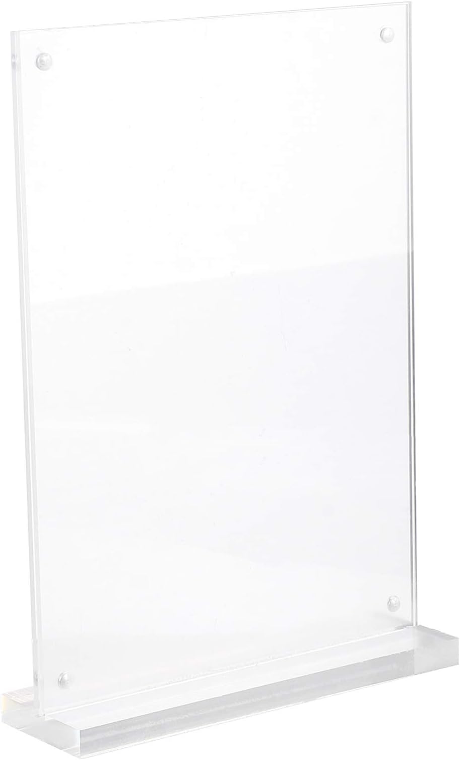 Hemobllo Acrylic Sign Holders T Shape Table Top Menu Display Stand Menu Ad Frame for Restaurants Promotions Photo Frames Classroom Vertical