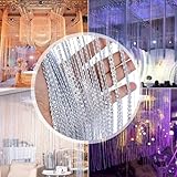 2 Pack Home Decor Sequin Curtain for Doorway,Door String Curtains,Closet Bedroom Blind Living Room Divider,Window Wall Panel Fringe Backdrops Sheer no Beads Beaded Decorative Crystal (Grey) - Image 4