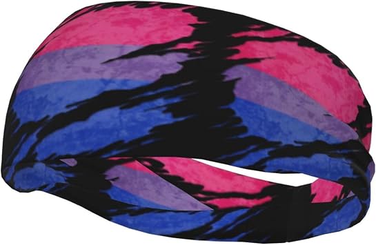 Baseball Headband Bisexual Pride Flag Moisture Wicking Non-Slip Sweatbands