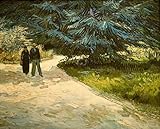 OMAiiiRTi Famous Painting Print Artwork Picture Wall Decor Couple In The Park of Arles The Garden of The Poet III by Vincent Van Gogh Poster Artwork for Home Decor 60x90cm