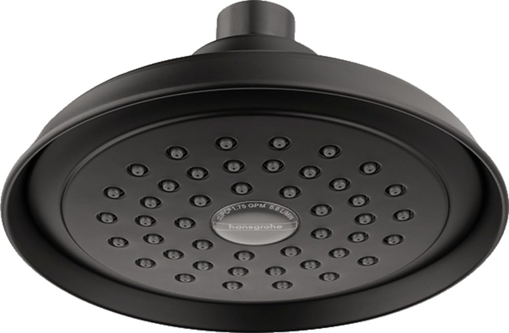 Pommeau de douche hansgrohe Joleena au design noir mat pour une robinetterie épurée