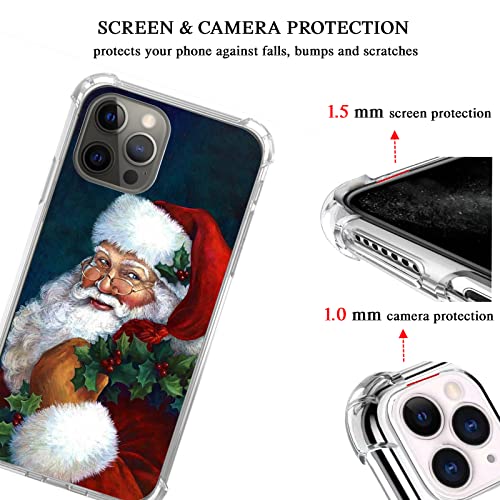 Oubliert Vintage Retro Santa Case For Iphone 13, Winter Christmas Santa Claus Case Compatible With Iphone 13 For Girl Men & Women, Trendy Unique Design Soft Tpu Bumper Phone Cover Case #TOP3