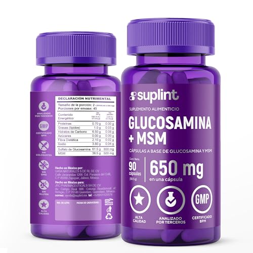 Vitamínicos, Drugstore Suplemento de Sulfato de Glucosamina 800 MG con MSM | Complejo para Alivio del Dolor Articular | Soporte de Cartílago para Mujeres y Hombres | Fabricado en...