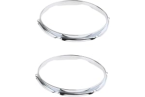 Premium 6-Lug 10-Inch Cast Tom Drum Hoops Set for Professional Percussionists