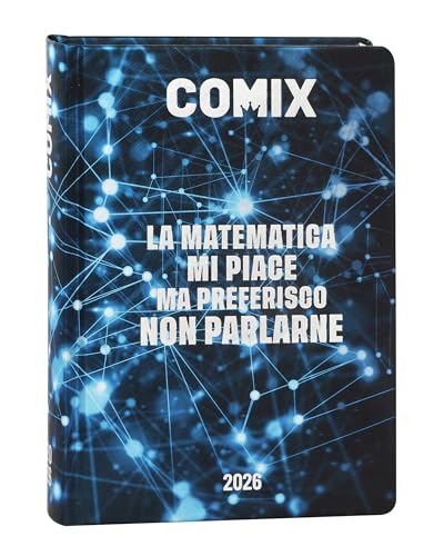 COMIX Online Exclusive - Diario Giornaliero 16 Mesi, Diario Scuola 2025-2026, con Copertina Rigida, Ideale per la Scuola Media e Superiore, 13x17.8h cm, Blu
