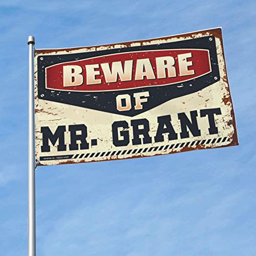 Drapeau Mr Grant pour dortoir de mec | Déco murale drôle 152x244 cm