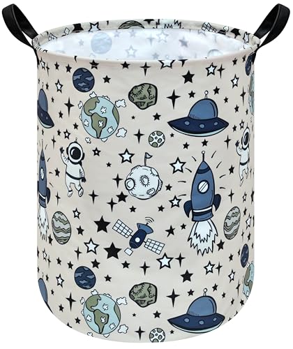 Image of Round Laundry Basket Storage Bins Nursery Hamper Gift Baskets for Home,Office,Home Decor