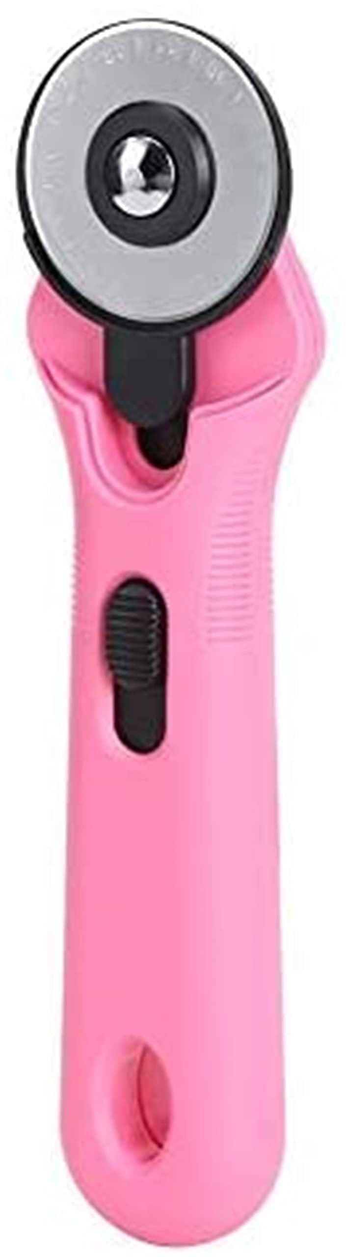 Khazna Rotary Cutter Professional Fabric Cutter, 45MM With Ergonomic Soft Handle Rotary Roller Cutter For Cutting Quilting Fabric And Arts, Crafts, Professional Quilting Sewing Tools (Pink)