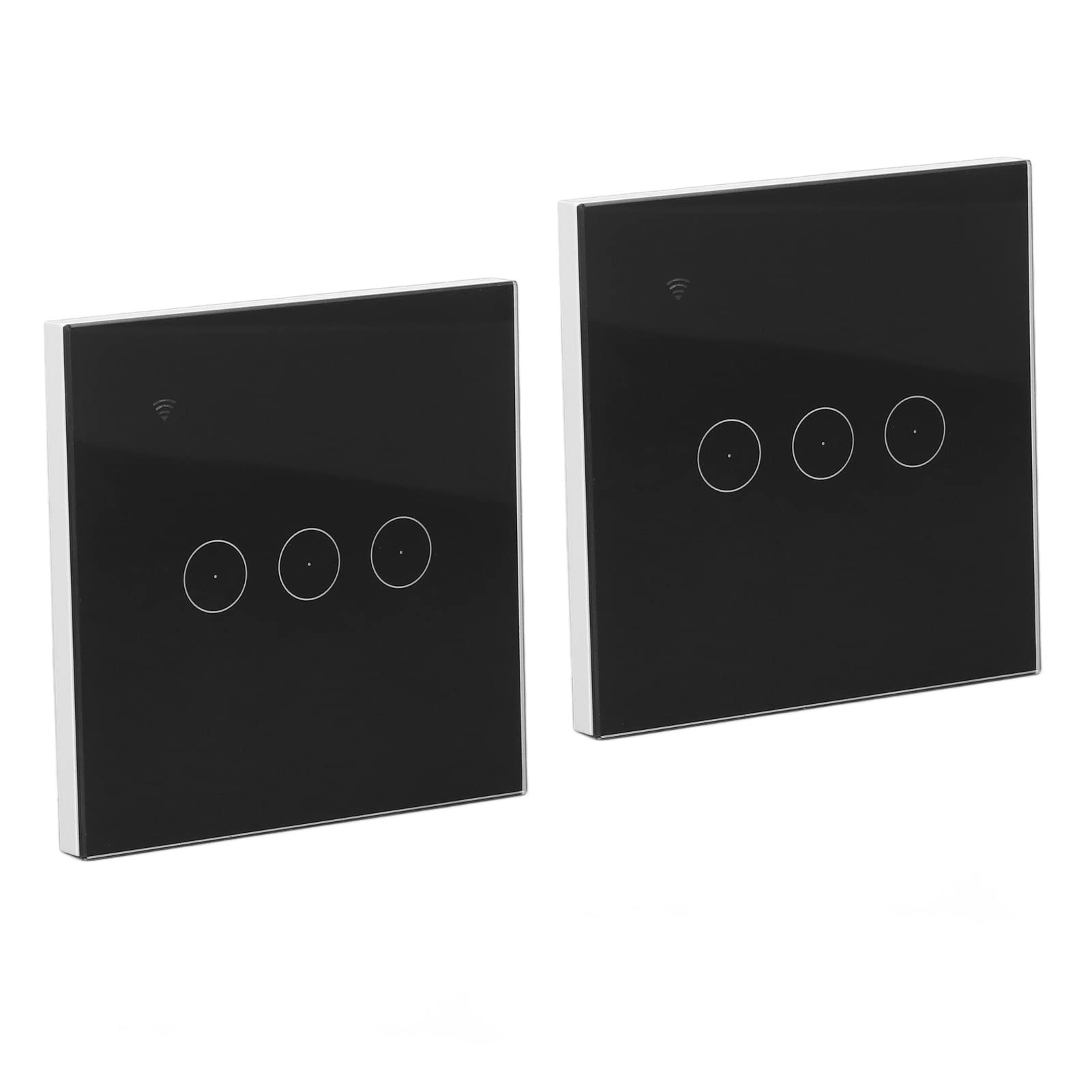 YWBL-WH Interruptor Inteligente de 3 Entradas, WiFi, Táctil, Control por Voz, Funciona con Alexa, Home, Interruptor de Luz Inalámbrico para el Hogar, Dormitorio y Oficina