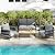 Jocoevol Outdoor Patio Sofa Set 5-Piece, Outdoor 4-Seat Couch Set with Coffee Table, Waterproof Thick Cushion Patio Conversation Set, All Weather Outdoor Furniture for Deck, Lawn, Balcony