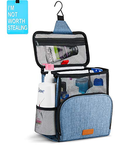 Hiverst Hanging Toiletry Bag, Shower Caddy Tote Bag