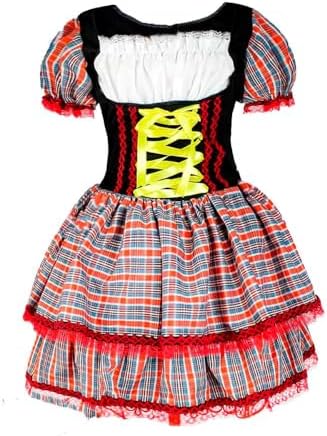 Vestido Festa Junina Adulto Xadrez de Luxo