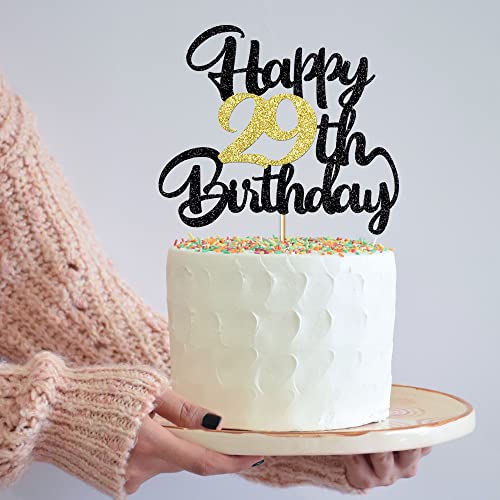 Image of 29th Birthday Cake Topper - Happy Birthday Decoration for 29th Birthday Party - Gift Plugin