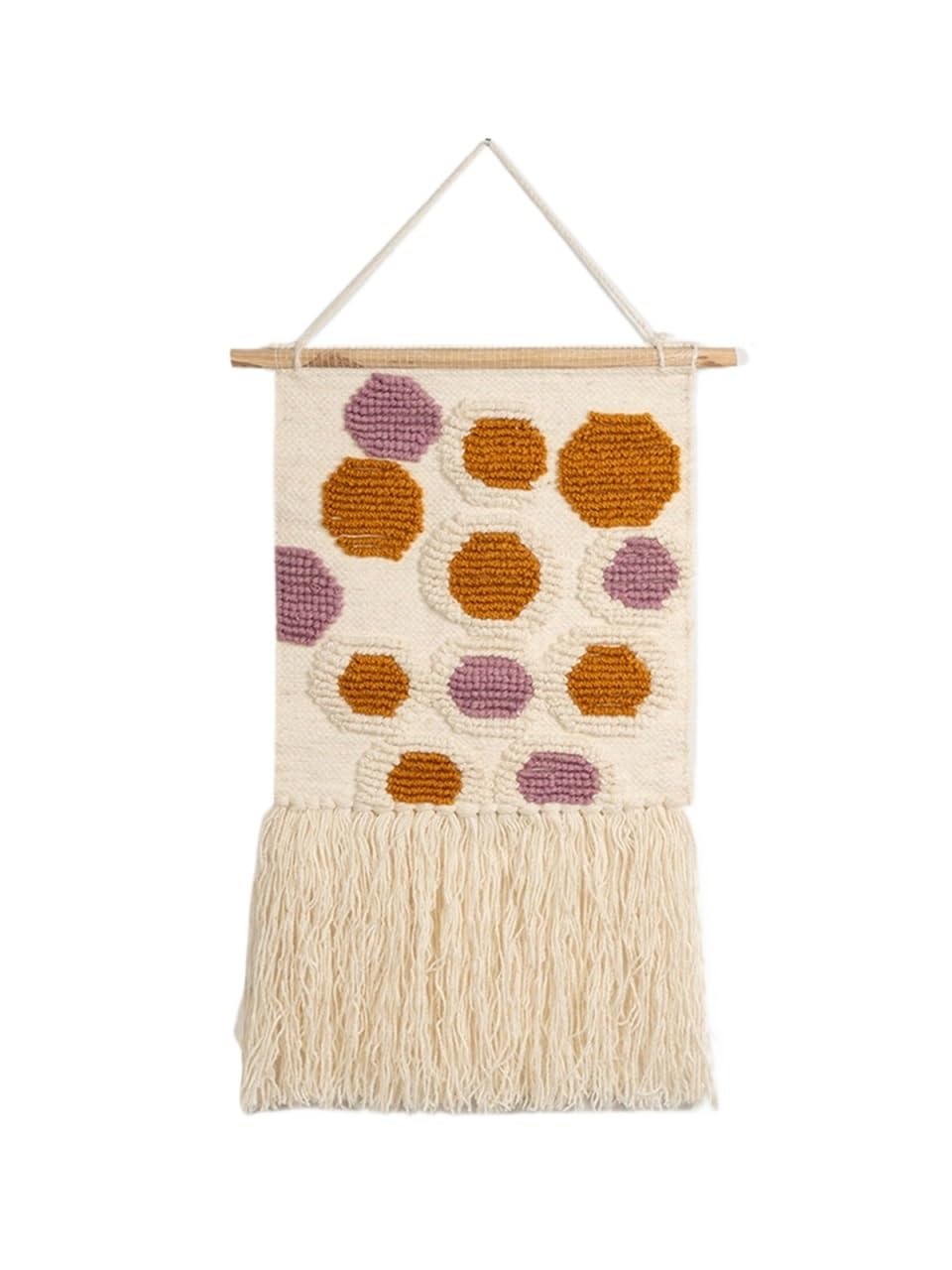 BDFJEDS Tapestry Wall Hanging Macrame Wool Wall Hanging, Handmade Woven Tapestry For Living Room(40x75CM)
