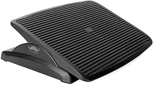 Moustache Adjustable Foot Rest Under Desk - Ergonomic Footrest Support with Massage for Home, Office Desk &amp; More (Tilt 0° ~ 20°)