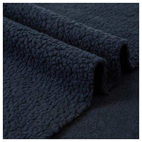 ZHANGZHIPENG 160 x100cm Tela de Terciopelo Tejido de Tapicería de Poliéster Tela de Terciopelo Suave Más Gruesa para Manualidades de Costura, Decoraciones, Vestuario, Mantel(Color:Azul Marino) Cover