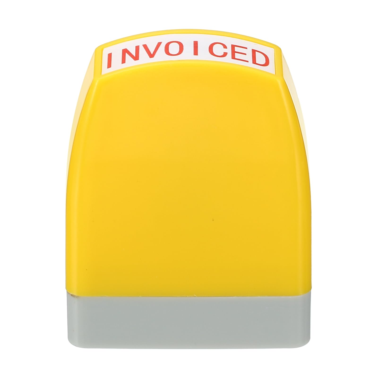 PATIKIL Invoiced Notice Stamp Self Inking, Red Ink Office Stamps Pre Inked Message Stamp Refillable Business Stamp, Yellow - Image 3