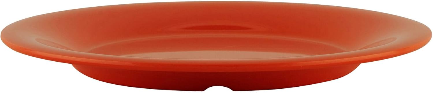 10.5'' Orange Melamine Chip-Resistant Dinner Plates, Set of 4