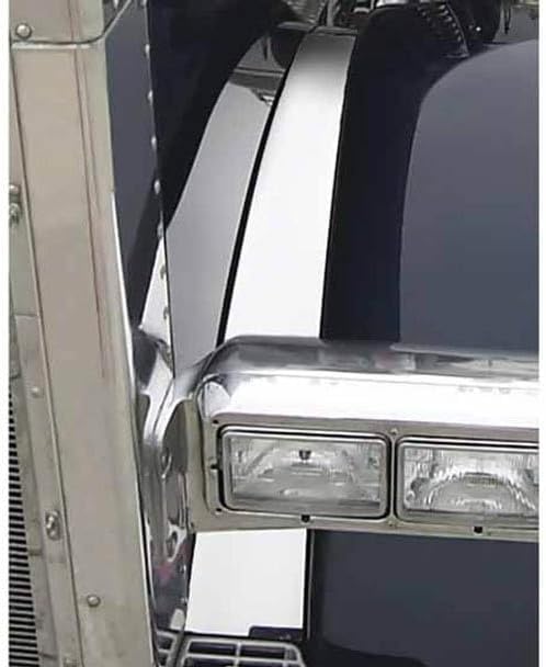 Technical Precision Replacement For PETERBILT 379 YEAR 1996 STAINLESS STEEL TOP INNER FENDER TRIM