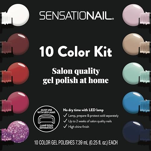 Kit de Esmaltes de Gel Multicolor Sensationail 10 Piezas miniatura 4