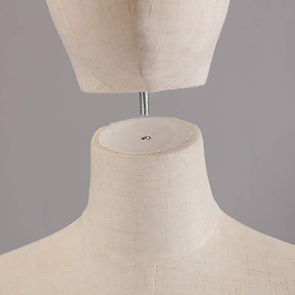 Kinder-Schaufensterpuppe, Torso Aus Kunststoff Mit Holzarmen, Kleiderständer Aus Metall, Höhenverstellbar, Mit Sichtfenster, Silber-XL, Gold-M,Silver-Small