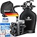 KESSER® Sandfilteranlage Sandfilter+700g Filterbälle ersetzen 25kg Filtersand 7-Wege Ventil mit Druckanzeige Poolfilter 10 m³/h Filteranlage Filterkessel für Pool 10.200 L/h, Inkl. Wettercover,Schwarz