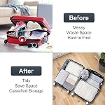 Lostrain Cubes d'emballage, 9 Set organisateur de voyage pour transporter les valises Vêtements de bagages Grand rangement Étanche avec sac de toilette, sac de chaussures, sac sous-vêtements