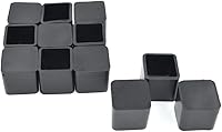 Vista 8 de 1 pulgada x 1 pulgada pies cuadrados de goma para muebles, mesa, silla, patas de pies, protectores de suelo para patas de silla, protector de piso