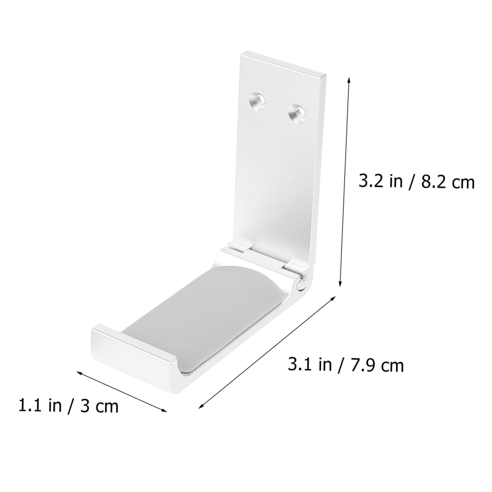 NUOBESTY Gancho para Auriculares de Aleación de Aluminio Plata, 4 Juegos