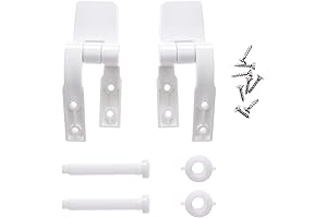 Canomo Universal White Plastic Toilet Seat Hinges