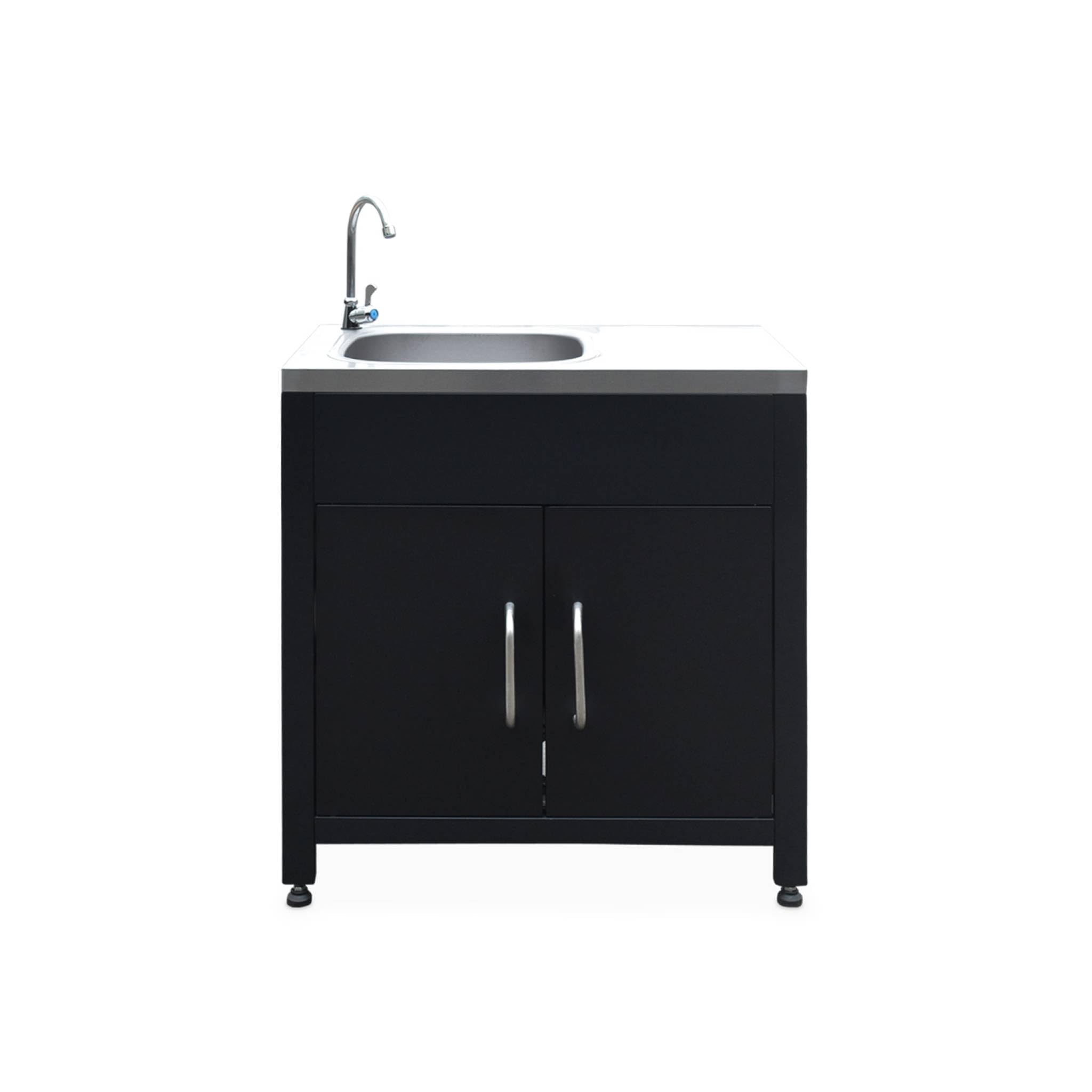 sweeek - Ensemble de meubles de cuisine extérieure en acier inoxydable 6 modules